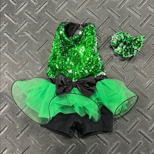 Weissman Emerald Sequin Kids Dance Costume